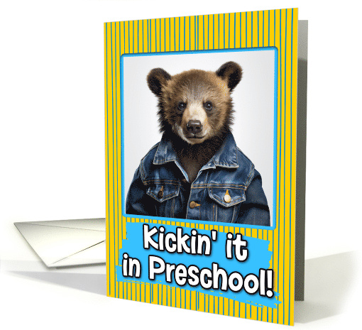 First Day in Preschool Bear Cub card (1786388)
