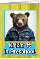 First Day in Preschool Bear Cub card