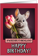 Happy Birthday Chinchilla Dad from Pet Chinchilla Tulips card