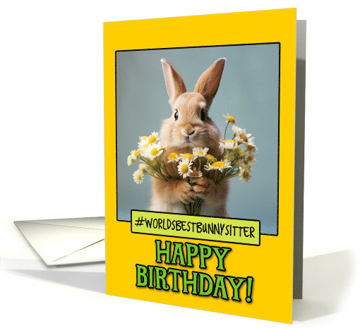 Happy Birthday Bunny Sitter from Pet Bunny Daisies card (1786802)