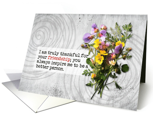 Thank You Friend Wildflowers card (1787406)