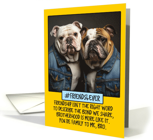 Thank You Friend Bulldogs in Denim card (1787498)