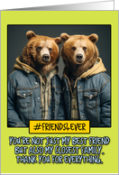 Thank You Friend Bears in Denim card