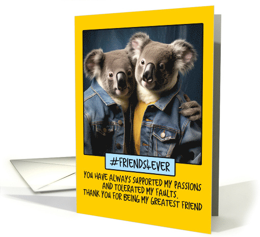 Thank You Friend Koalas in Denim card (1787514)