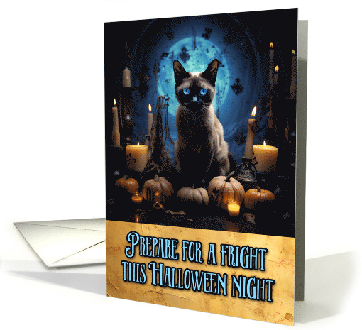 Siamese Cat Halloween card (1787626)