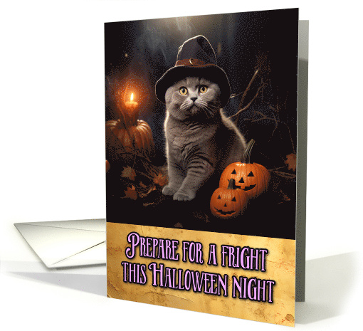 British Shorthair Cat Halloween card (1787628)