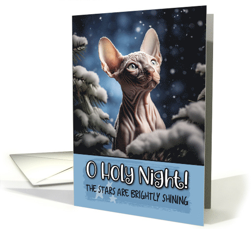 Sphynx Cat O Holy Night Christmas card (1787674)