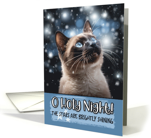 Siamese Cat O Holy Night Christmas card (1787676)