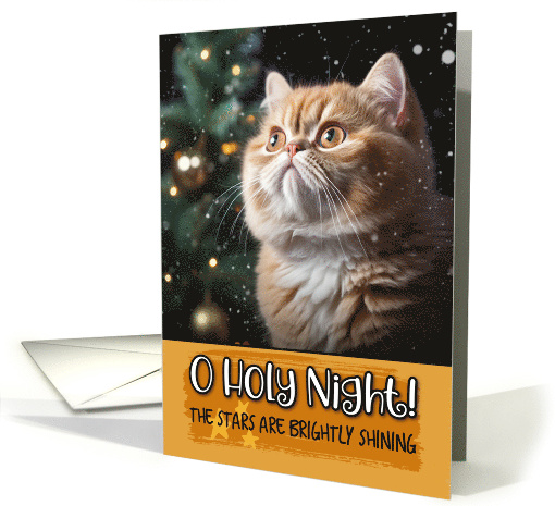Exotic Shorthair Cat O Holy Night Christmas card (1787712)