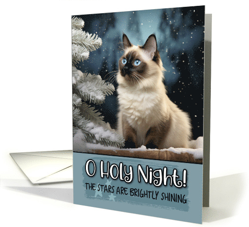 Balinese Cat O Holy Night Christmas card (1787728)