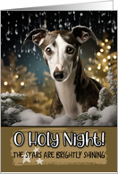 Whippet O Holy Night Christmas card