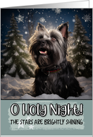 Skye Terrier O Holy Night Christmas card
