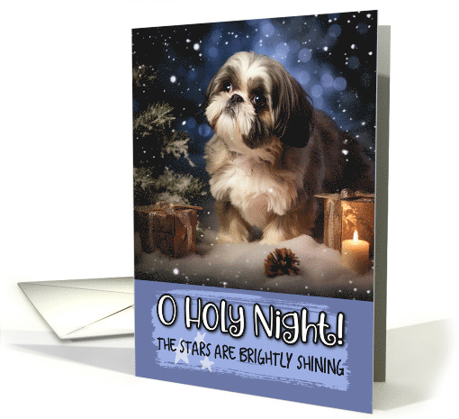 Shih Tzu O Holy Night Christmas card (1787844)