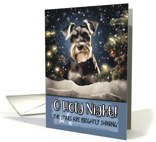 Schnauzer O Holy Night Christmas card (1787852)