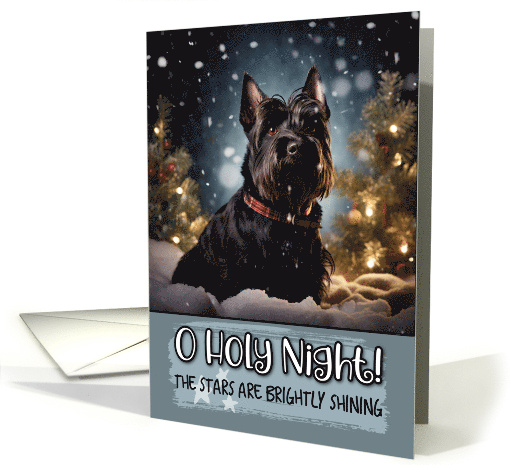 Scottish Terrier O Holy Night Christmas card (1787854)