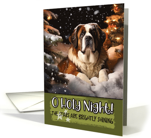 Saint Bernard O Holy Night Christmas card (1787860)