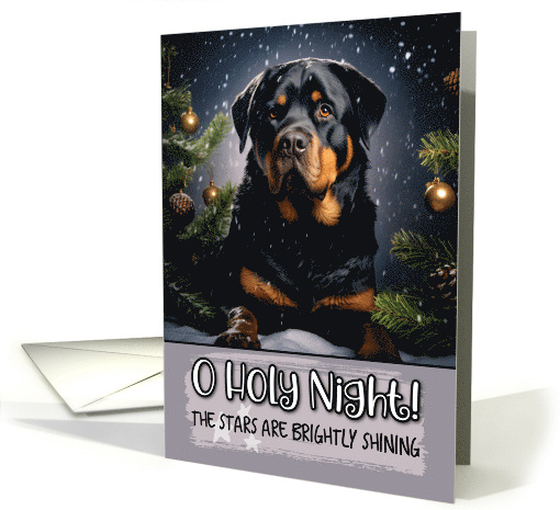Rottweiler O Holy Night Christmas card (1787862)