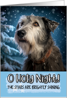 Irish Wolfhound O Holy Night Christmas card