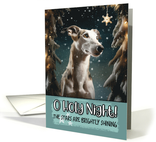 Greyhound O Holy Night Christmas card (1788054)