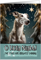 Greyhound O Holy Night Christmas card