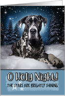Great Dane O Holy Night Christmas card