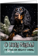 Gordon Setter O Holy Night Christmas card