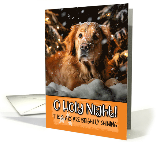 Golden Retriever O Holy Night Christmas card (1788062)