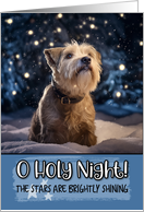 Glen of Imaal Terrier O Holy Night Christmas card