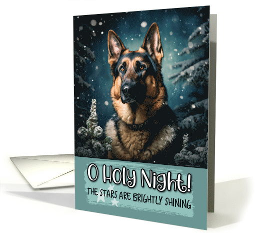 German Shepherd O Holy Night Christmas card (1788066)