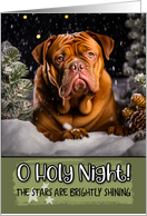 French Mastiff O Holy Night Christmas card