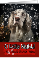 English Setter O Holy Night Christmas card