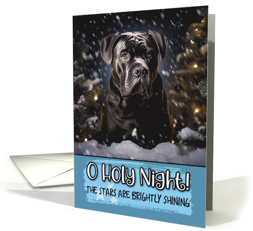 Cane Corso O Holy Night Christmas card (1788188)