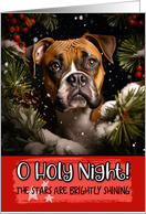 Boxer O Holy Night Christmas card