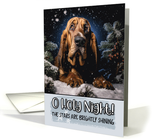 Bloodhound O Holy Night Christmas card (1788222)