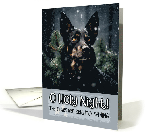 Australian Kelpie O Holy Night Christmas card (1788244)