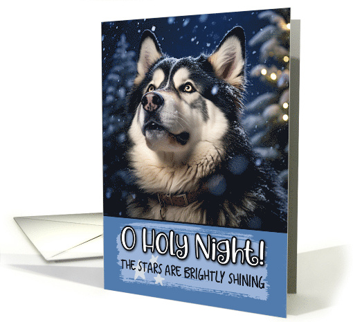 Alaskan Malamute O Holy Night Christmas card (1788254)