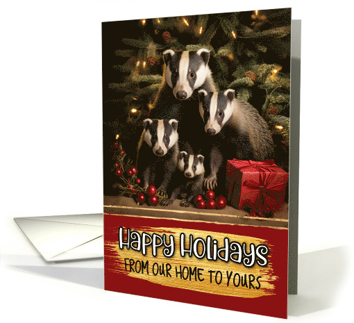 Badger Family From Our Home to Yours Christmas card (1788694)
