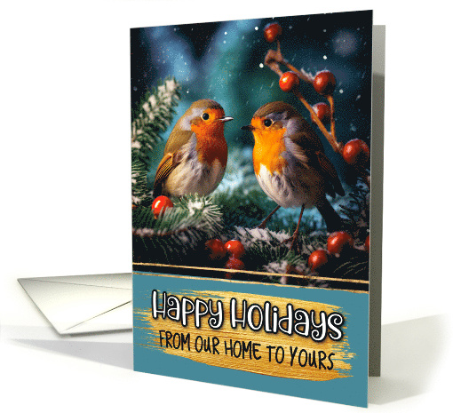 Robin Couple From Our Home to Yours Christmas card (1788732)