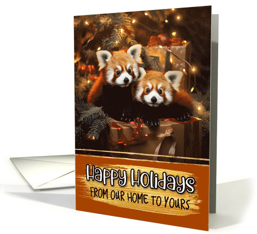 Red Panda Couple From Our Home to Yours Christmas card (1788736)