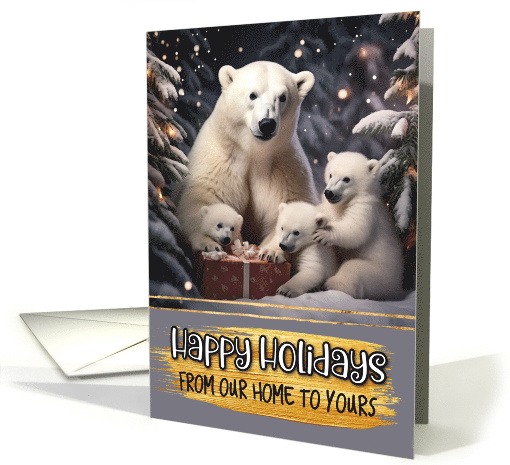 Polar bear Family From Our Home to Yours Christmas card (1788750)