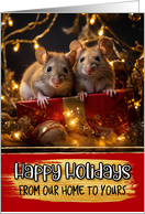 Mouse Couple From Our Home to Yours Christmas card