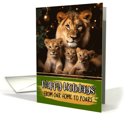 Lion Family From Our Home to Yours Christmas card (1788770)