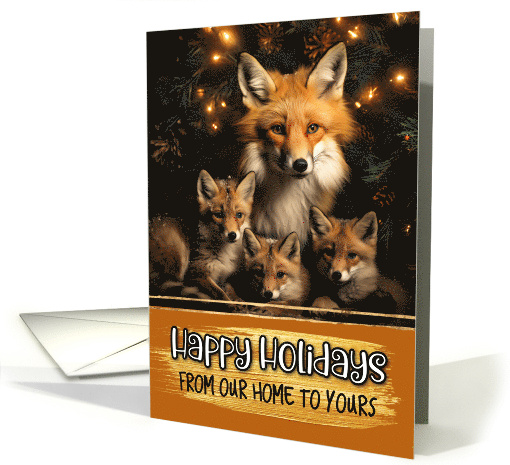 Fox Family From Our Home to Yours Christmas card (1788822)