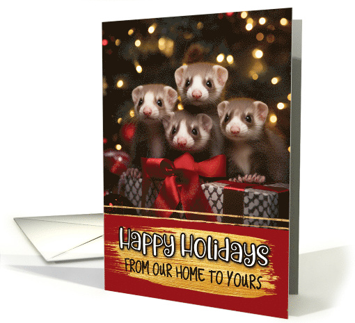 Ferret Family From Our Home to Yours Christmas card (1788824)