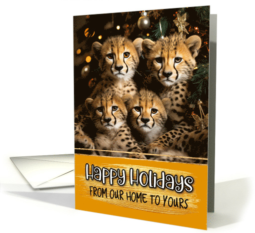 Cheetah Family From Our Home to Yours Christmas card (1788832)