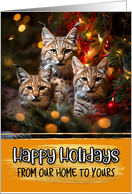 Bobcat Family From Our Home to Yours Christmas card