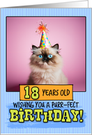 18 Years Old Happy Birthday Himalayan Cat card