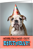 Happy Birthday Bulldog Puppy card