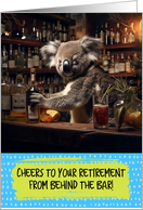 Retirement Congratulations Bartender Koala card