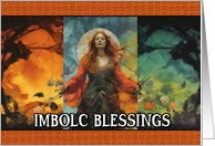 Imbolc Blessings Goddess Brigid card